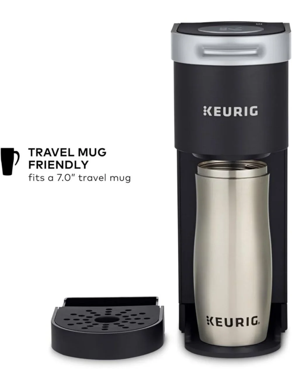 Compact Single Serve Coffee Maker, 6-12oz Brew Size, Ideal for Small Spaces